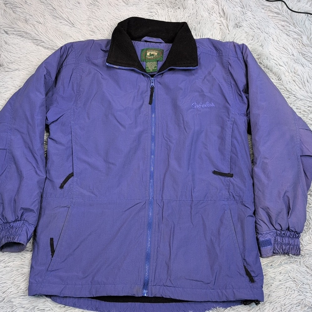 Vintage Stillwater Supply Jacket Womens S Blue Cabela's Fleece Lined Outdoors